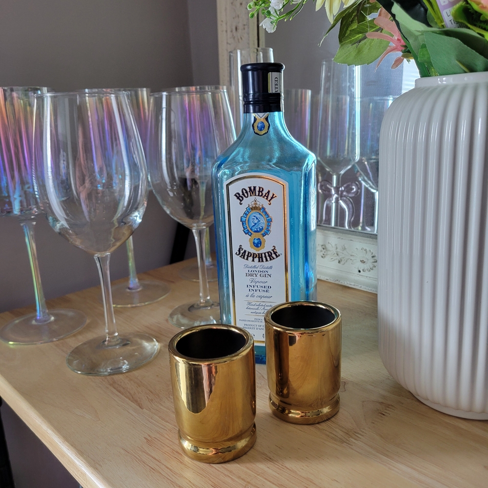 50 Caliber Bullet Casing Gold Shot Glasses
